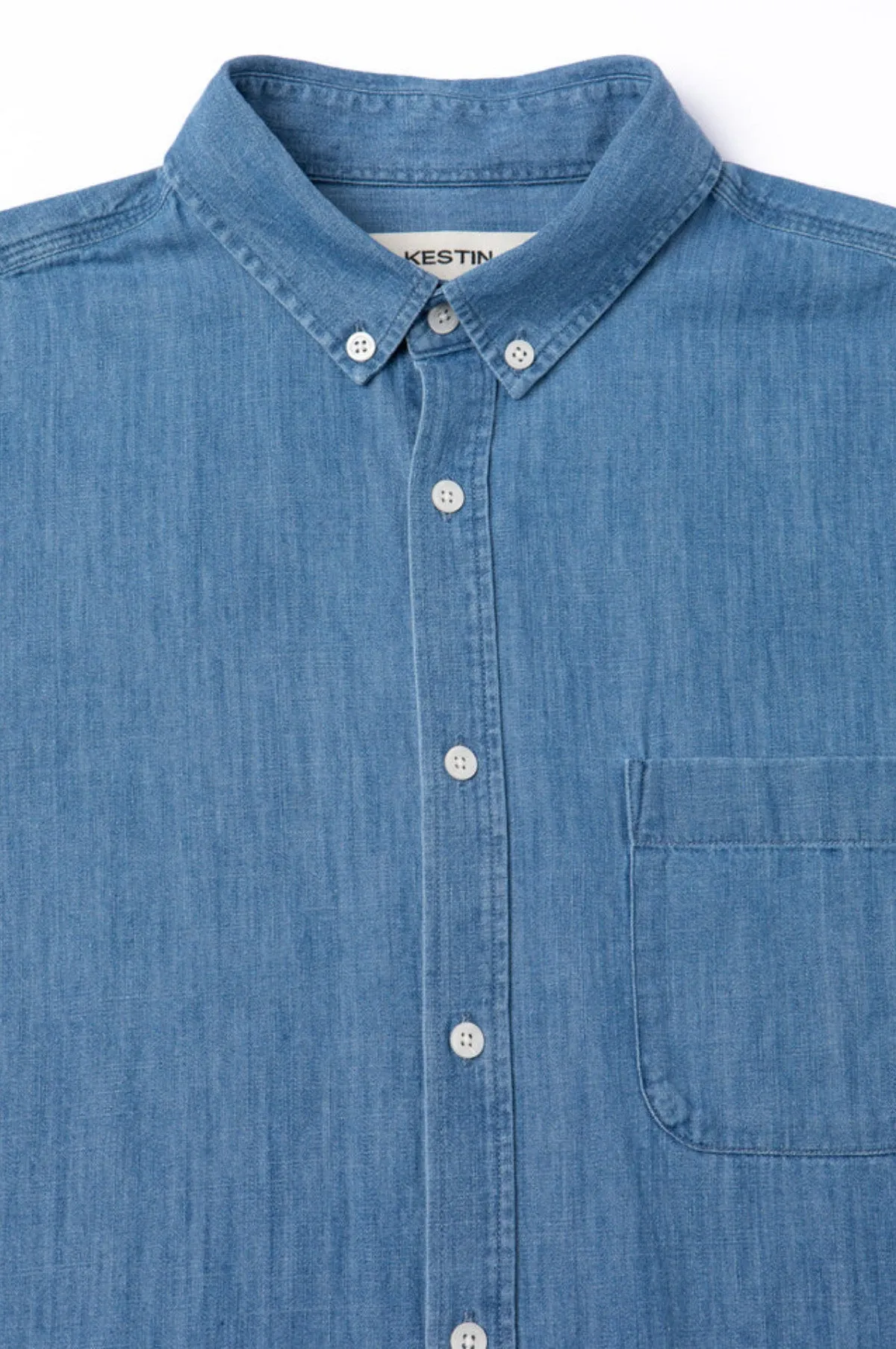Raeburn Button Down Shirt Light Washed Denim