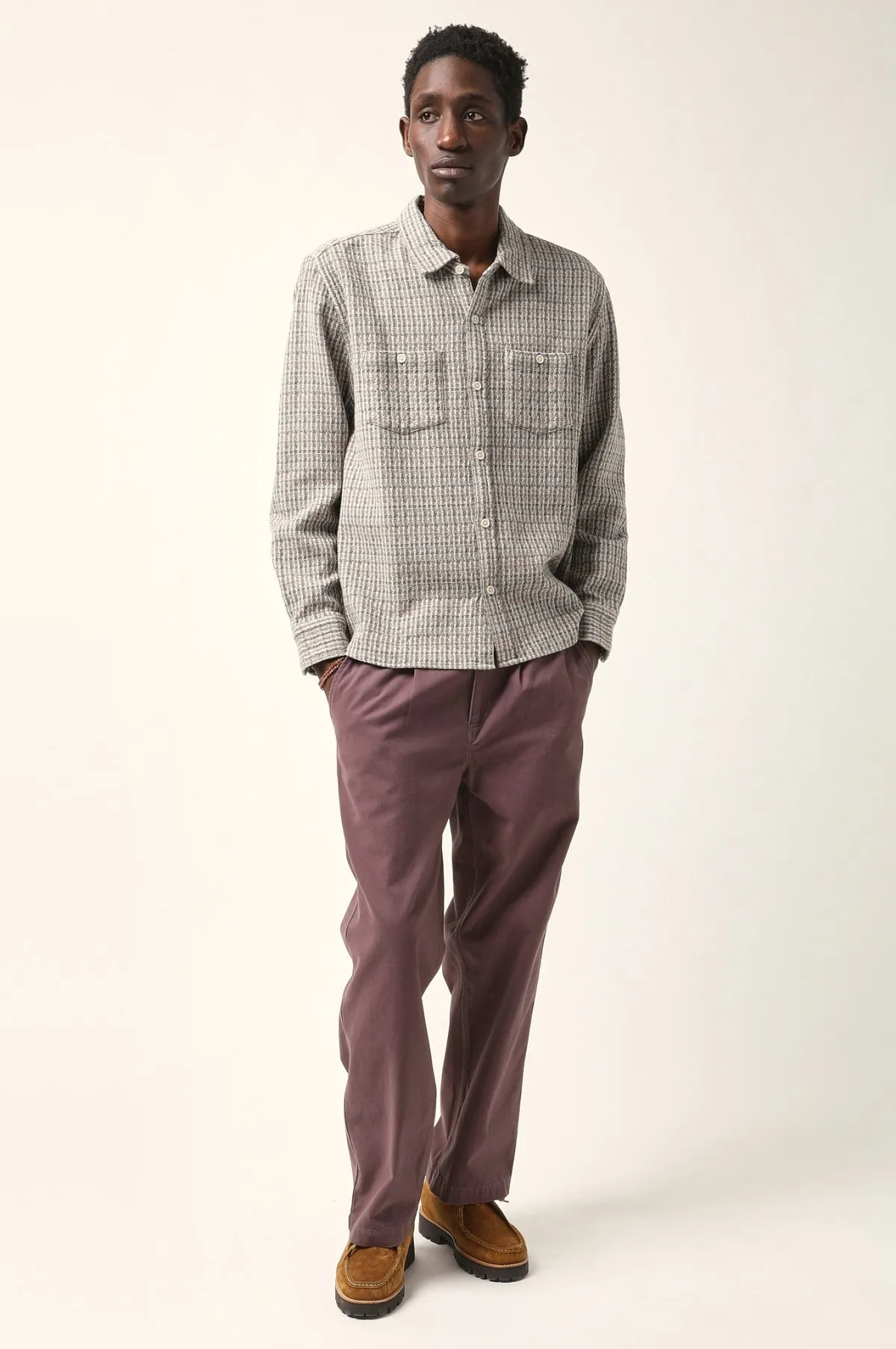 Reverse Tweed LS Shirt Natural