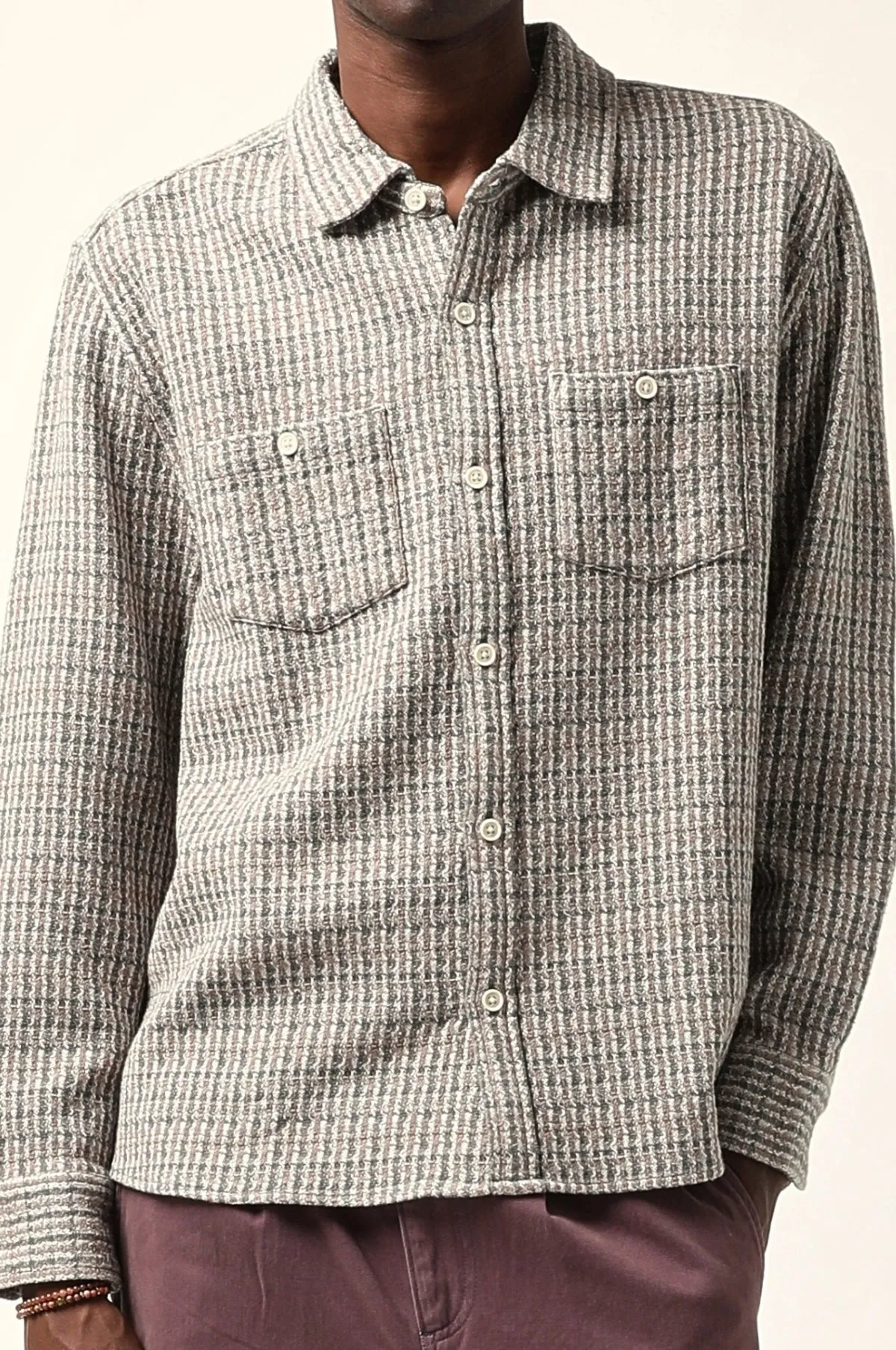 Reverse Tweed LS Shirt Natural