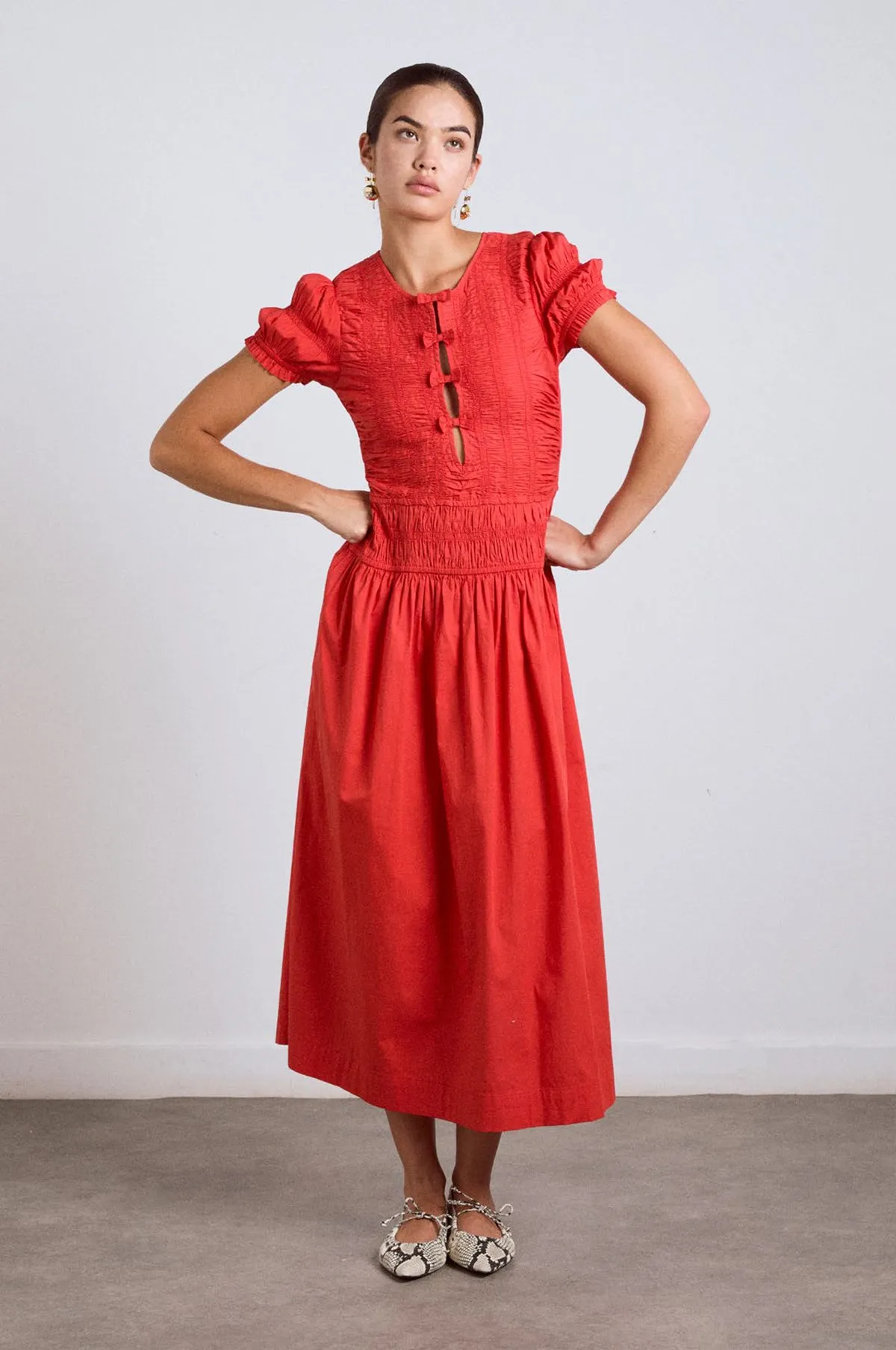 Saffy Midi Dress Red Alert