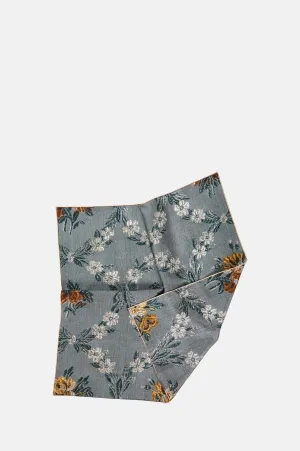 Small Classical Blue Flower Scarf