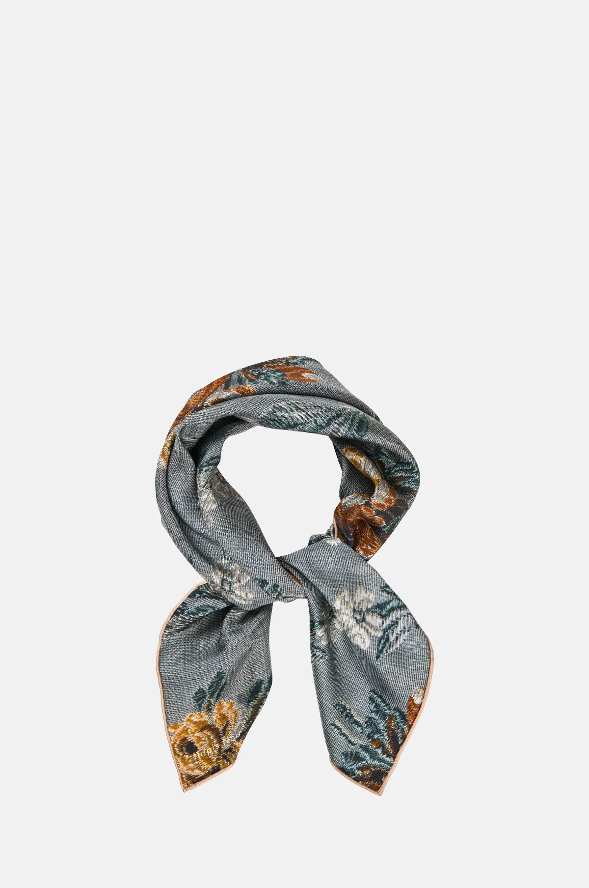 Small Classical Blue Flower Scarf