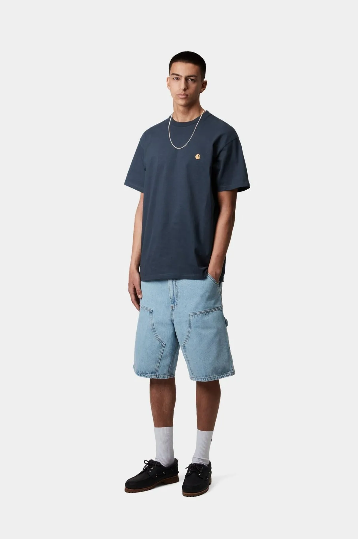 S/S Chase T-Shirt Dusky Blue/Gold