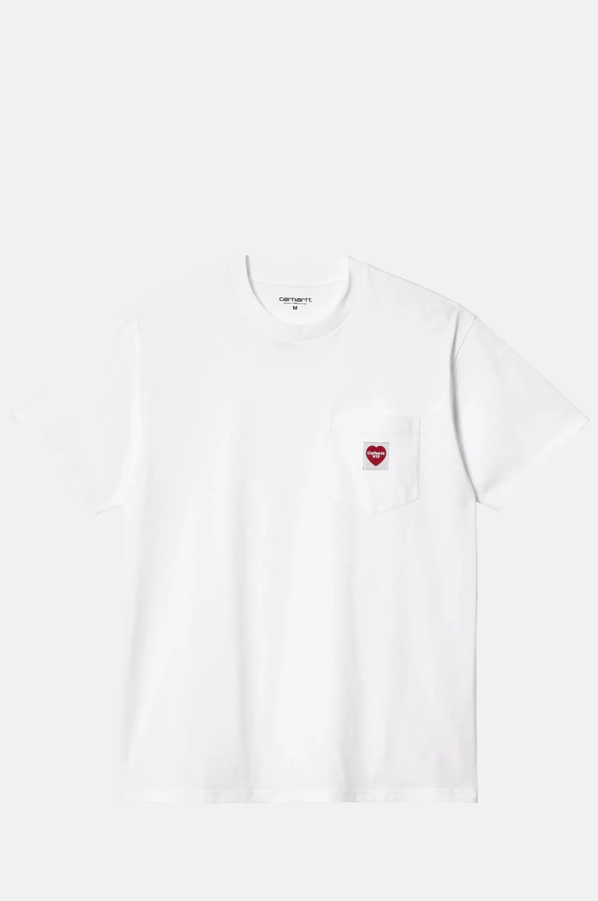 S/S Pocket Heart T-Shirt White/Red