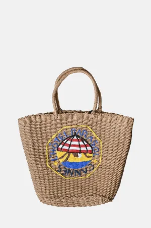 Straw Market Bag L'Hotel Embroidery