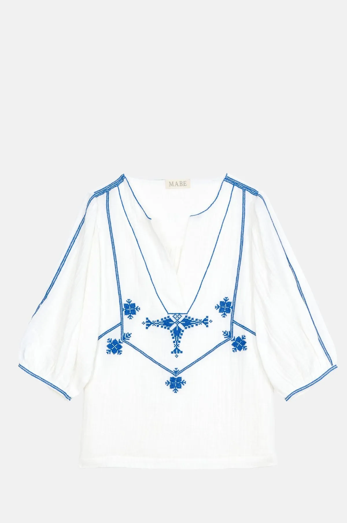 Vivien Emb Top Blue