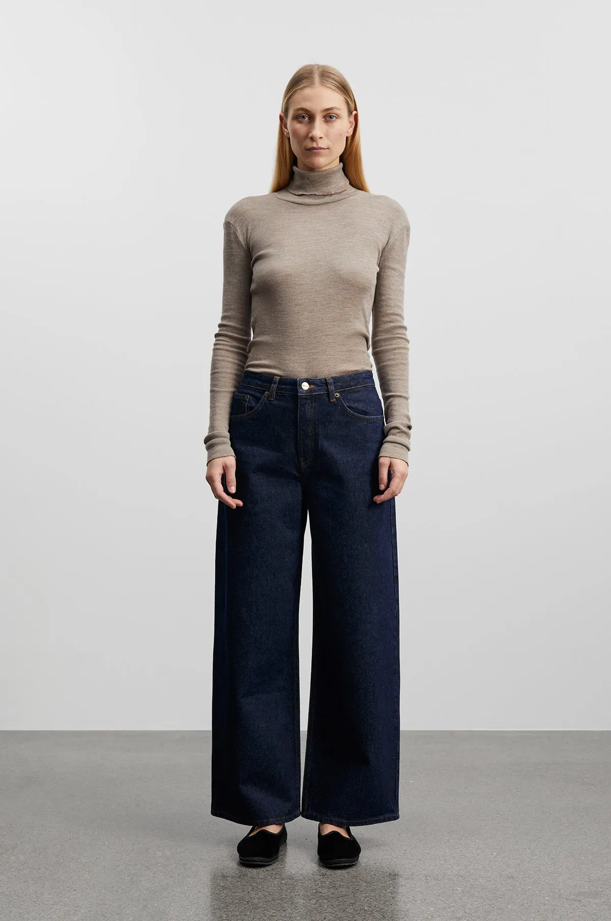 Wide Leg Jeans Indigo Denim Blue