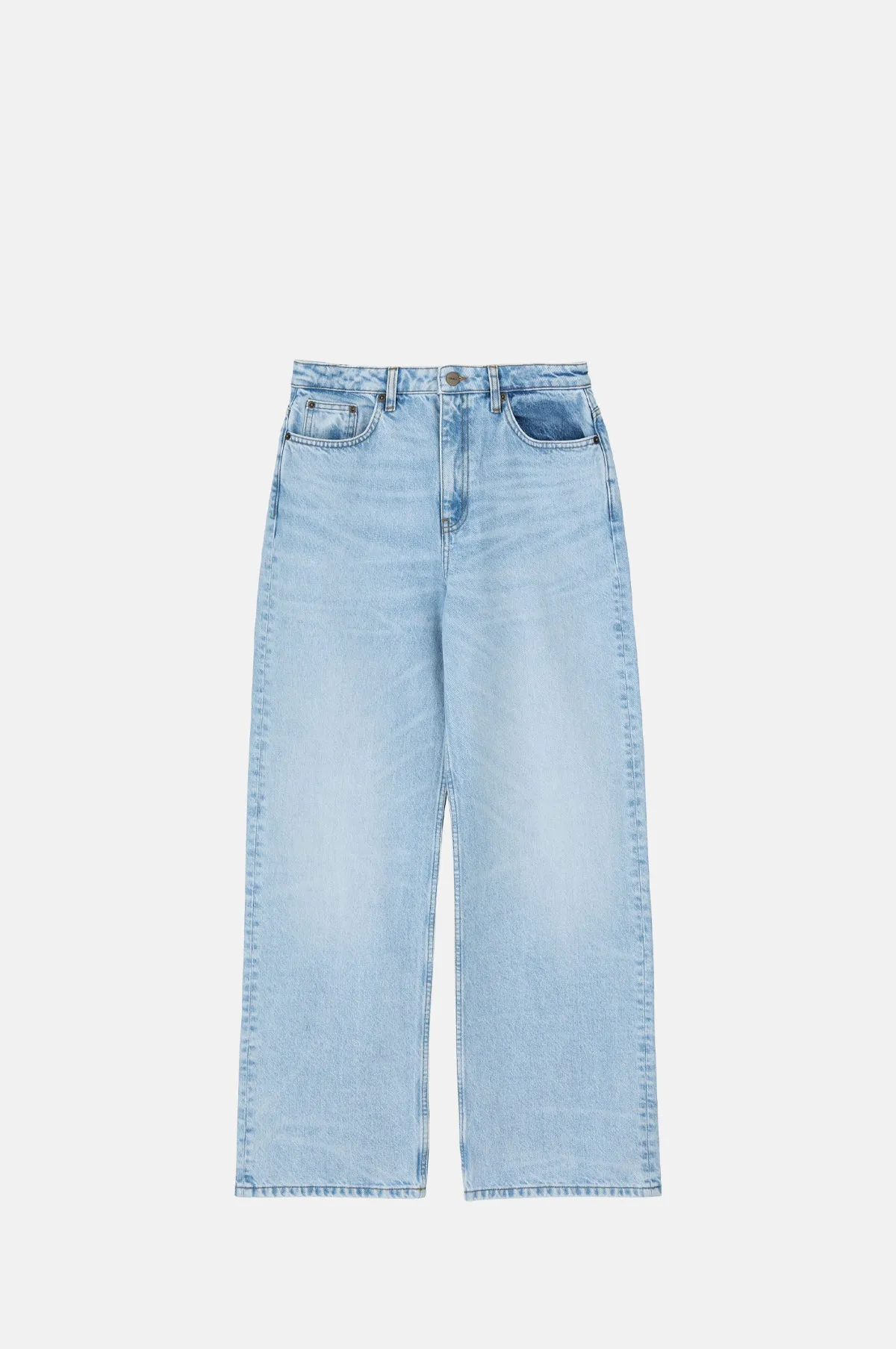 Willow Wide Jeans Worn Light Blue
